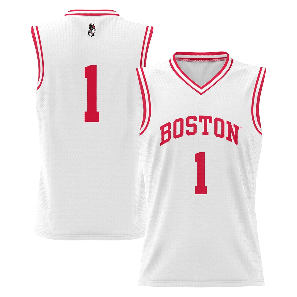 Youth GameDay Greats #1 White Boston University Lightweight Basketball Jersey