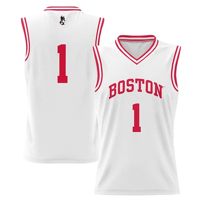 Youth GameDay Greats #1 White Boston University Lightweight Basketball Jersey