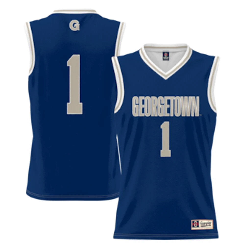 Youth GameDay Greats #1 Navy Georgetown Hoyas Lightweight Basketball Jersey