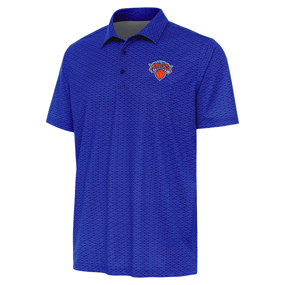 Men's Antigua Royal New York Knicks Relic Polo