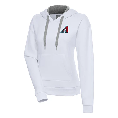 Women's Antigua White Arizona Diamondbacks Victory Pullover Hoodie