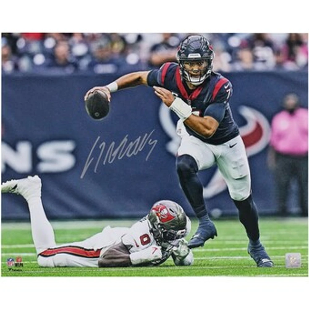 C.J. Stroud Houston Texans Autographed 16" x 20" Escape from Pocket Photograph