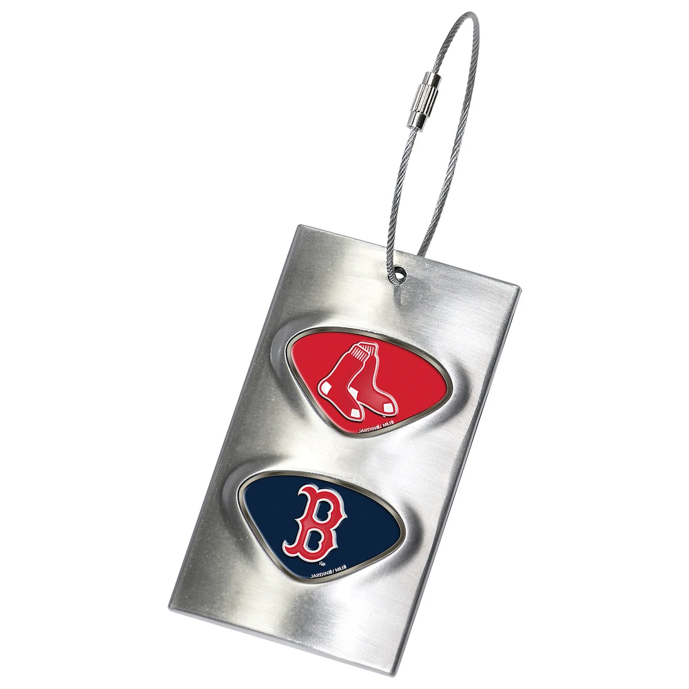 Silver Boston Red Sox 3.5'' x 2'' Bag Tag