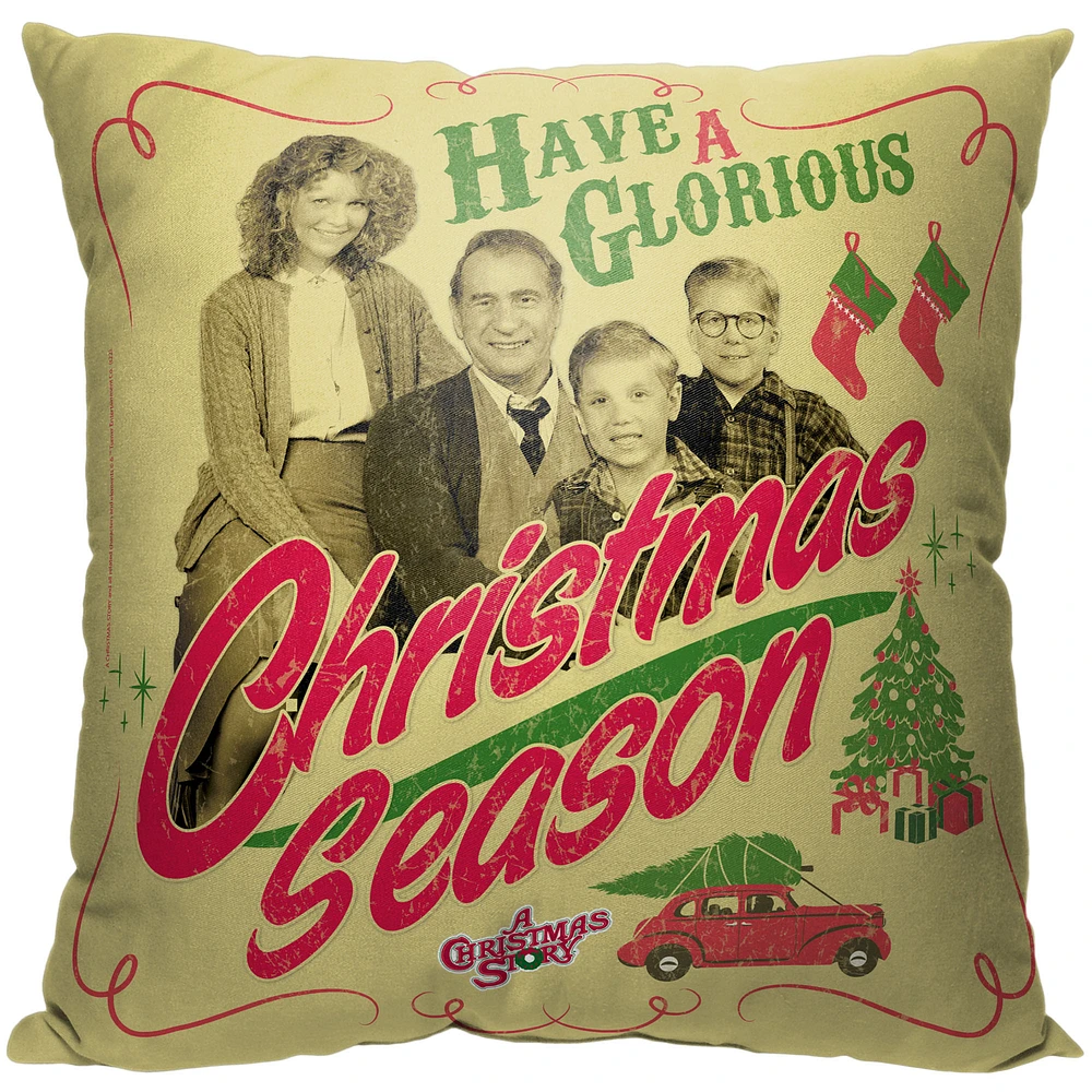 The Northwest Group A Christmas Story 18" x 18" Holiday Pillow