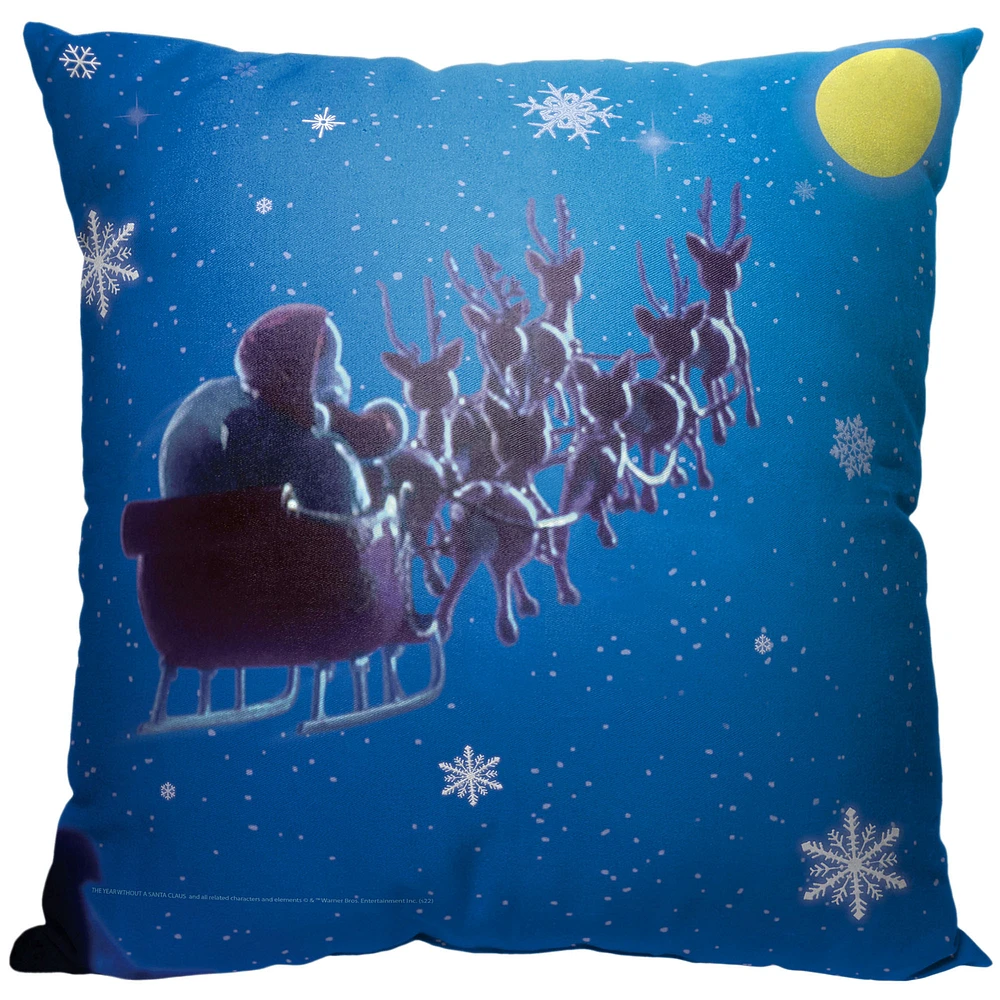 The Northwest Group The Year Without a Santa Claus 18" x 18" Holiday Pillow