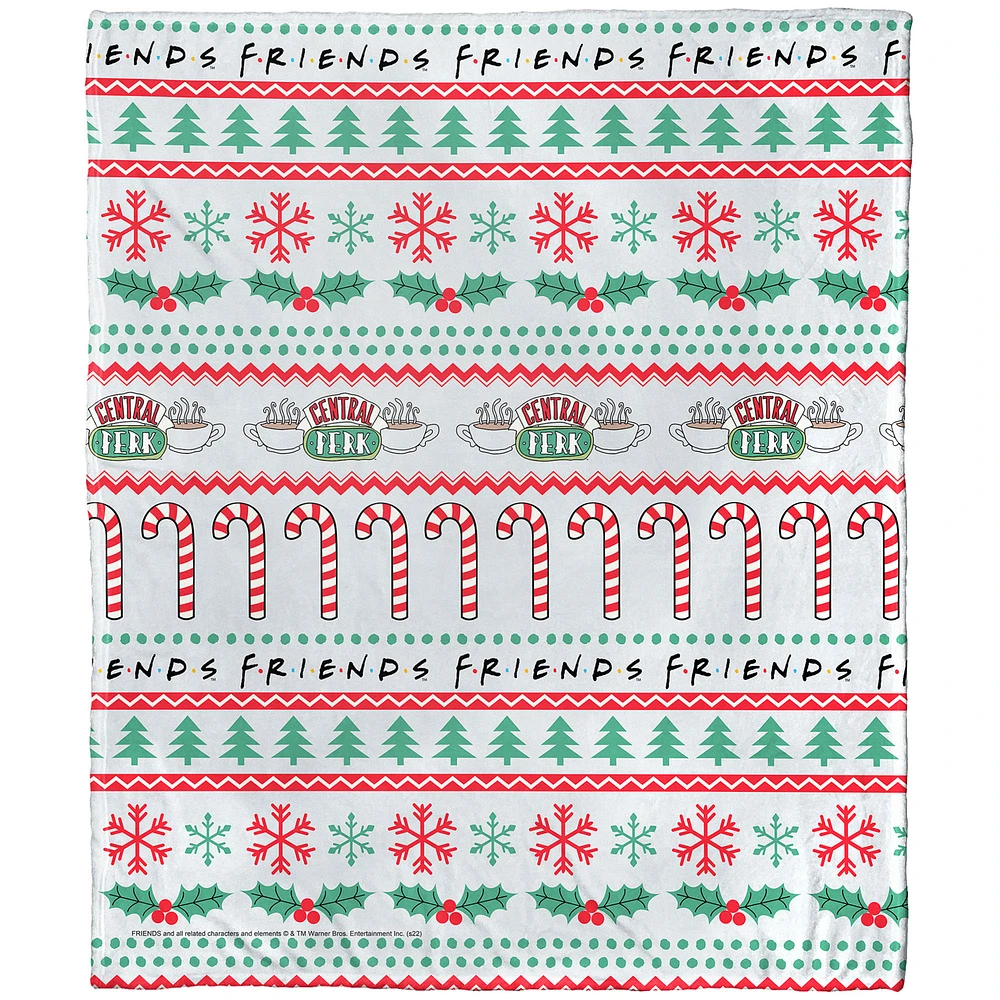 The Northwest Group Friends 50" x 60" Holiday Silk Touch Throw Blanket