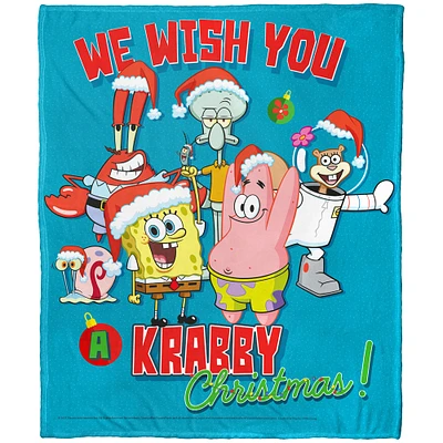 The Northwest Group SpongeBob SquarePants 50" x 60" Holiday Silk Touch Throw Blanket