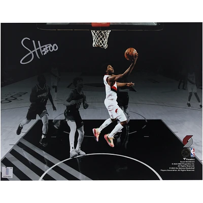 Scoot Henderson Portland Trail Blazers Autographed 11" x 14" Reverse Layup Spotlight Photograph