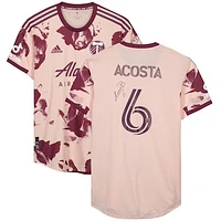 Bryan Acosta Portland Timbers Autographed Match-Used #6 Pink Jersey from the 2023 MLS Season