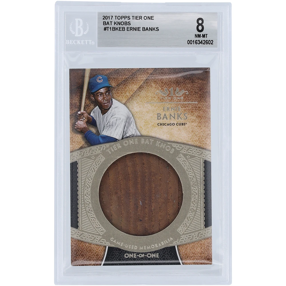 Ernie Banks Chicago Cubs 2017 Topps Tier One Bat Knob Relic #T1BK-EB #1/1 BGS Authenticated 8 Card