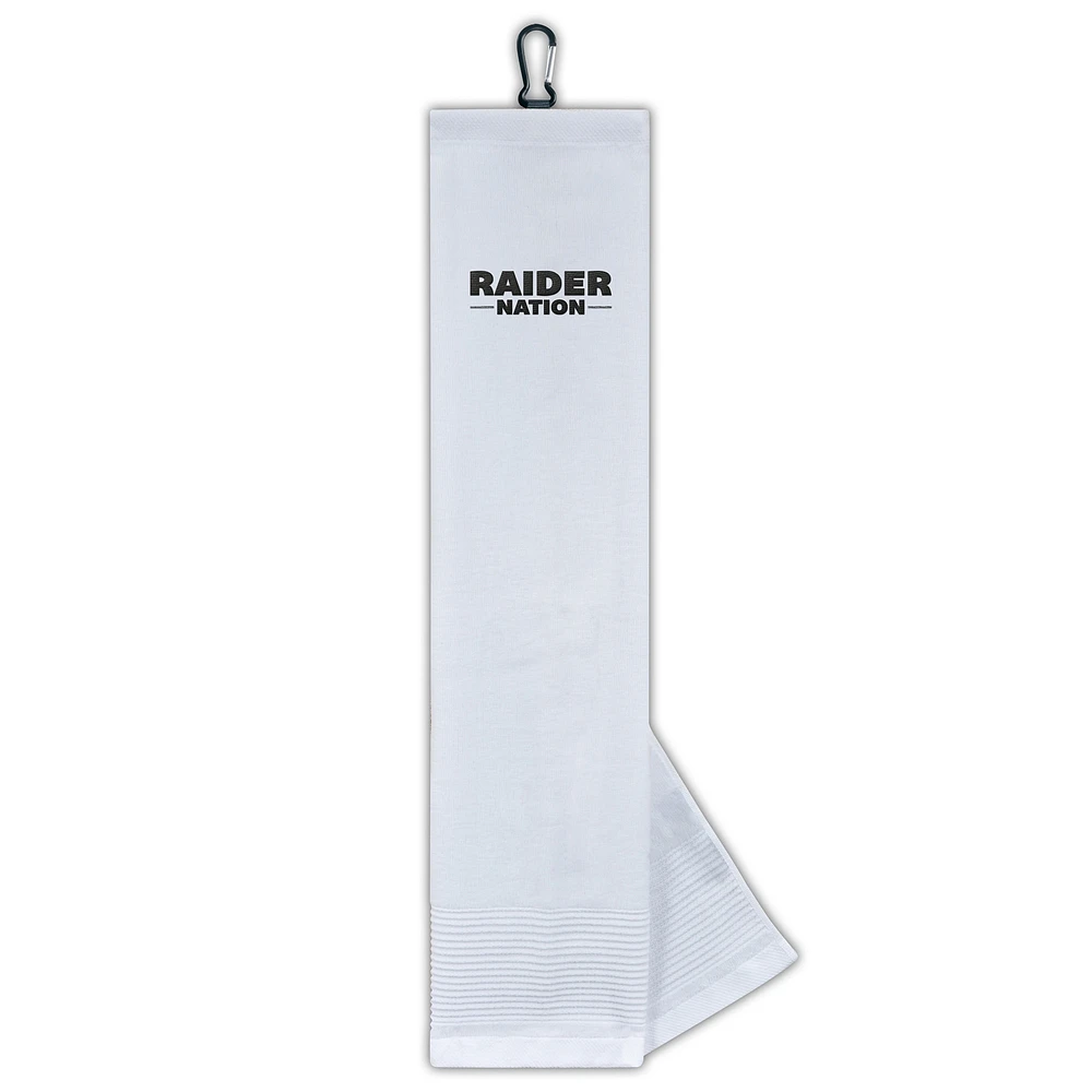 WinCraft Las Vegas Raiders Face/Club Tri-Fold Golf Towel