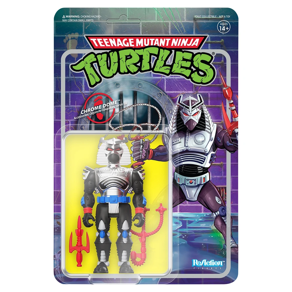 Super7 Chrome Dome Teenage Mutant Ninja Turtles ReAction Figure - Wave 6