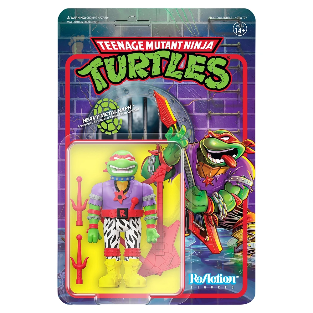 Super7 Heavy Metal Raph Teenage Mutant Ninja Turtles ReAction Figure - Wave 6