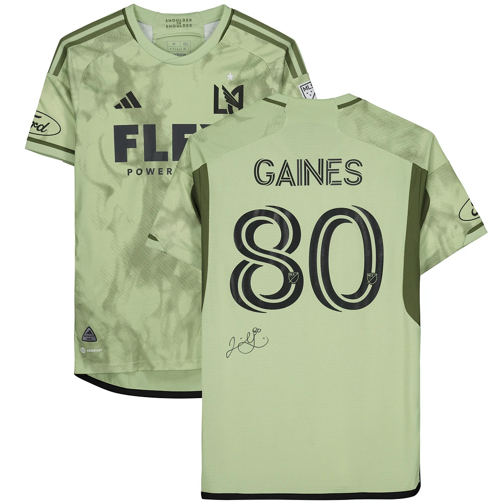 Julian Gaines LAFC Autographed Match-Used #80 Jersey from the 2023 MLS Season