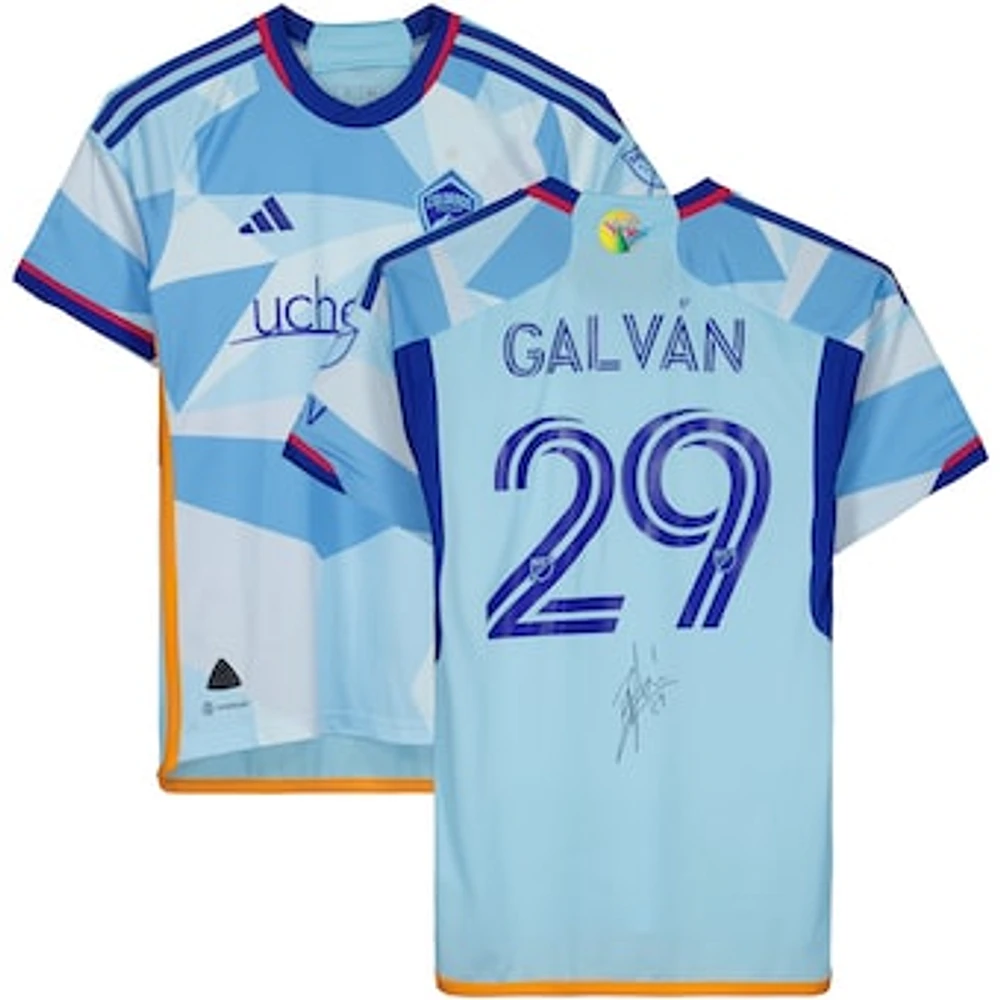 Braian Galván Colorado Rapids Autographed Match-Used #29 Blue Jersey from the 2023 MLS Season