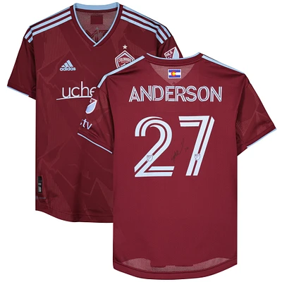 Sebastian Anderson Colorado Rapids Autographed Match-Used #27 Maroon Jersey from the 2023 MLS Season