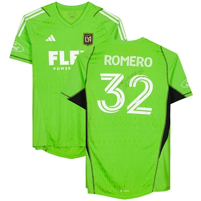 Abraham Romero LAFC Autographed Match-Used #32 Green Jersey from the 2023 MLS Season