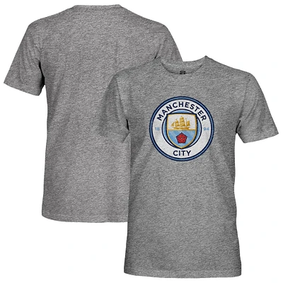 Men's 1863FC Heather Gray Manchester City Tri-Blend Color Crest T-Shirt