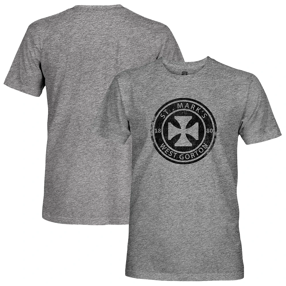Men's 1863FC Heather Gray Manchester City Retro St. Marks T-Shirt