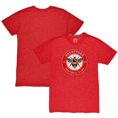 Men's 1863FC Red Brentford FC Color Crest Mock Twist Tri-Blend T-Shirt