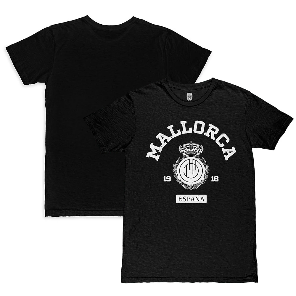 Men's 1863FC Black RCD Mallorca Established Slub T-Shirt