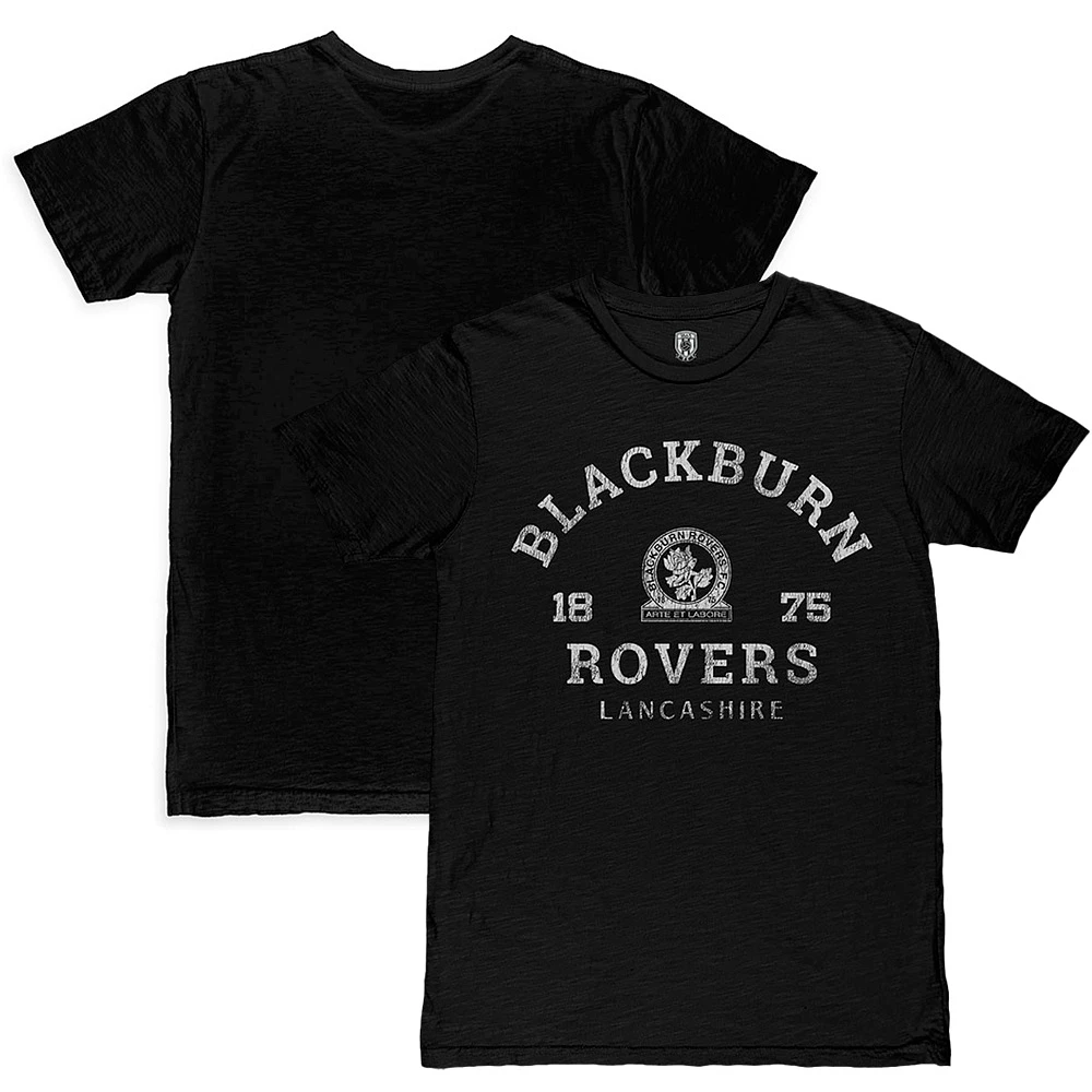 Men's 1863FC Black Blackburn Rovers Established Slub T-Shirt