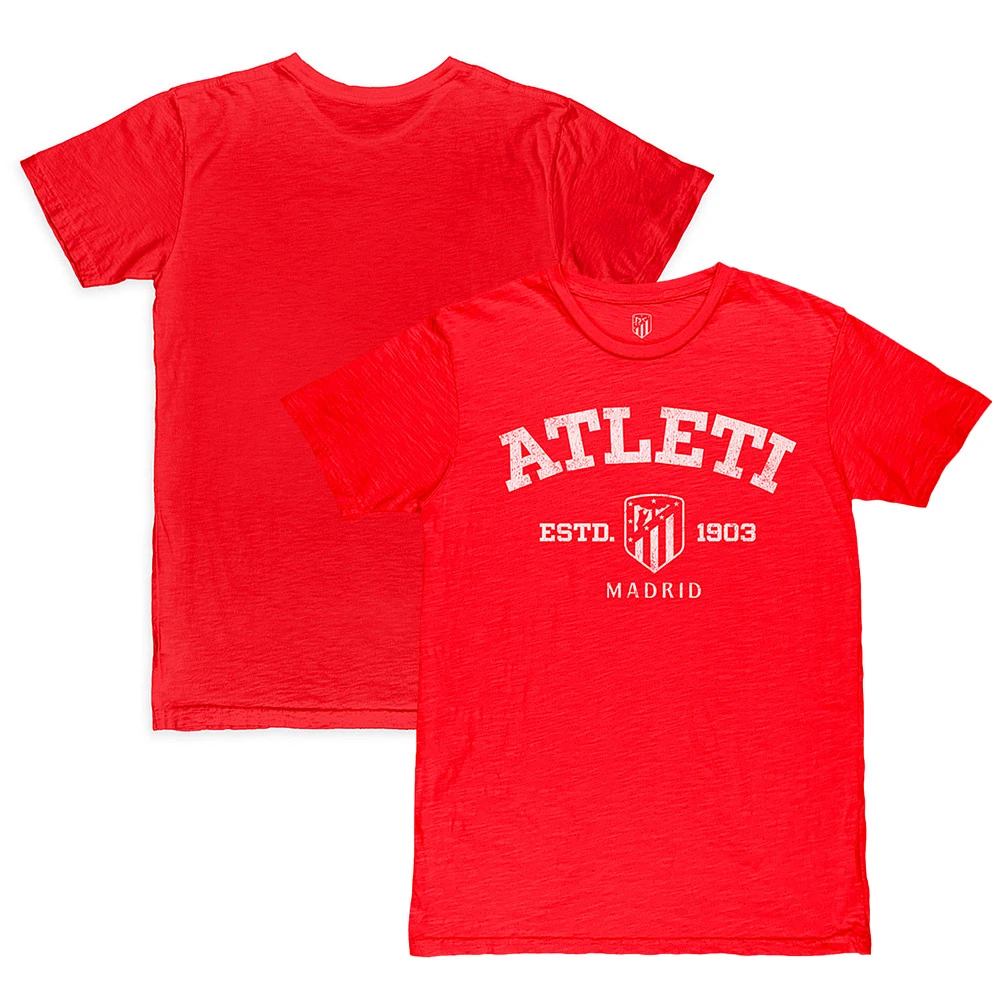Men's 1863FC Red Atletico de Madrid Established Slub T-Shirt