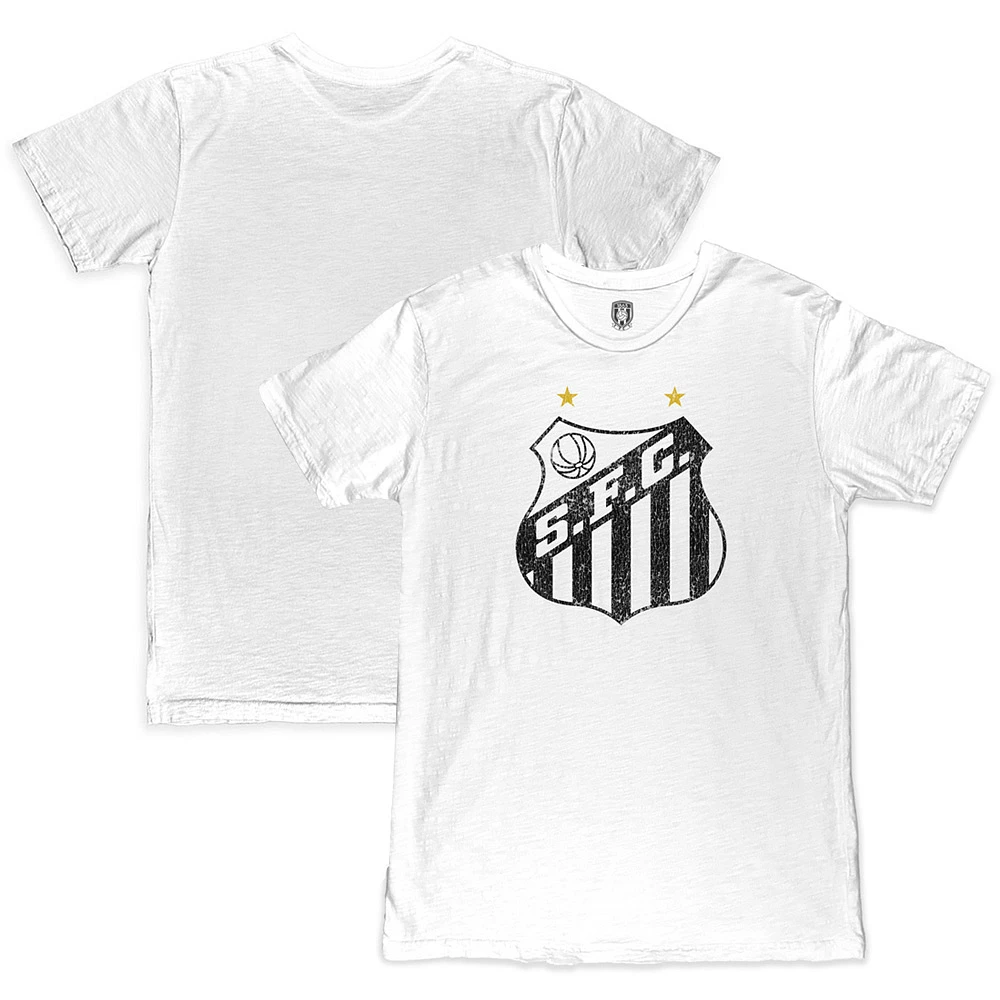 Men's 1863FC White Santos FC Color Crest Slub T-Shirt
