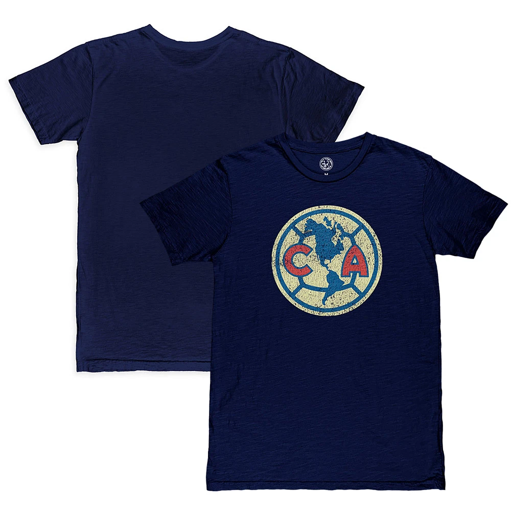 Men's 1863FC Navy Club America Color Crest Slub T-Shirt