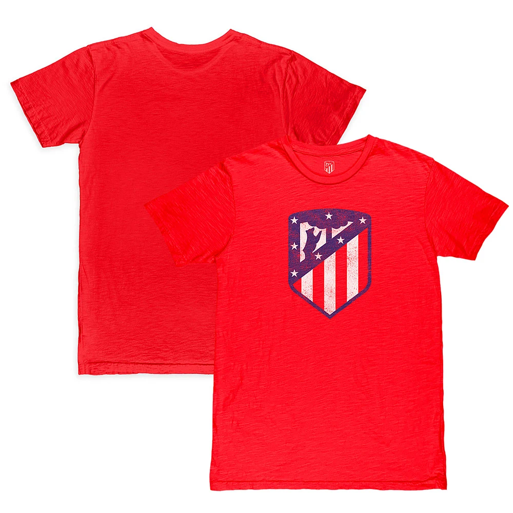 Men's 1863FC Red Atletico de Madrid Color Crest Slub T-Shirt