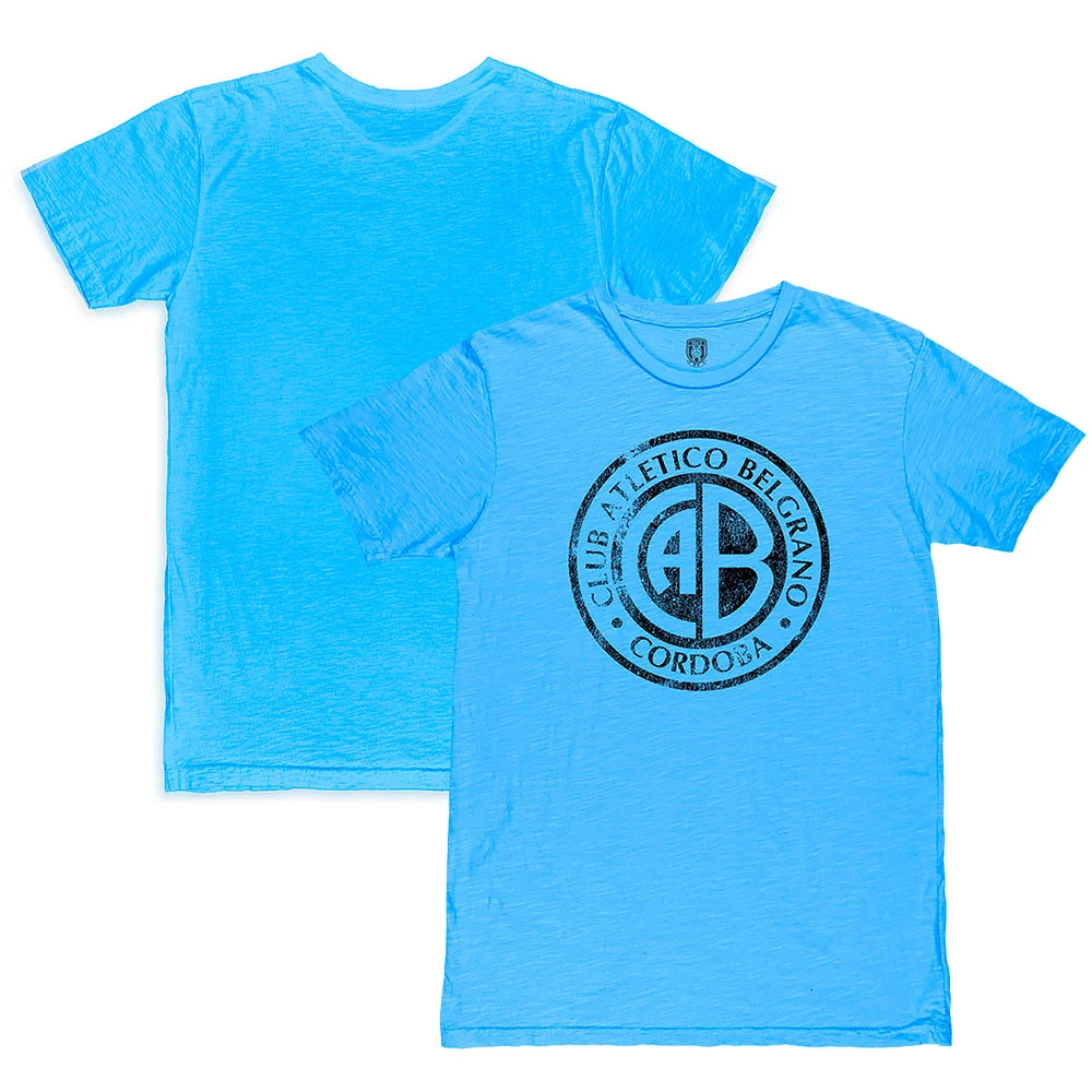 Men's 1863FC Light Blue Club Atletico Belgrano Mono Crest Slub T-Shirt