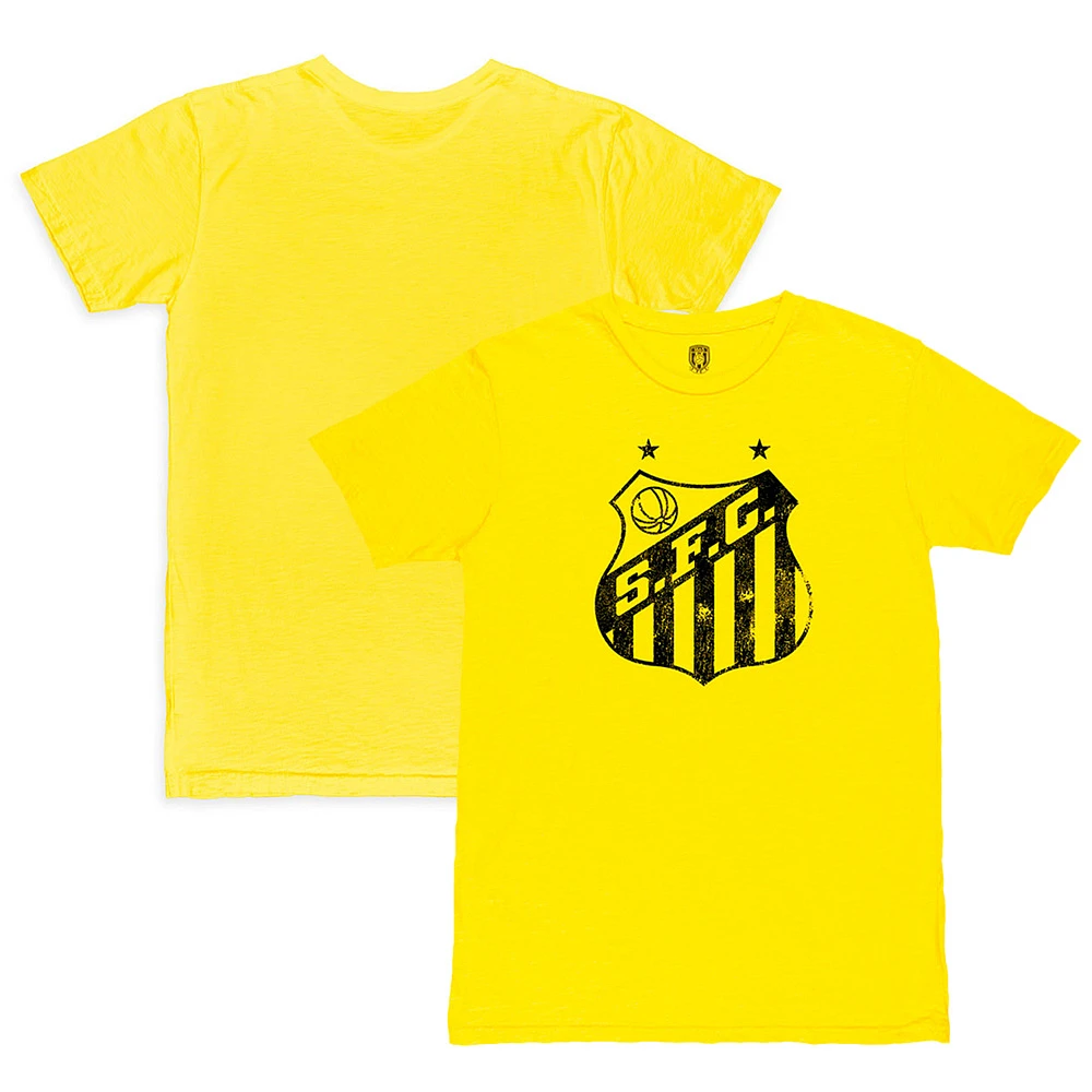 Men's 1863FC Yellow Santos FC Mono Crest Slub T-Shirt