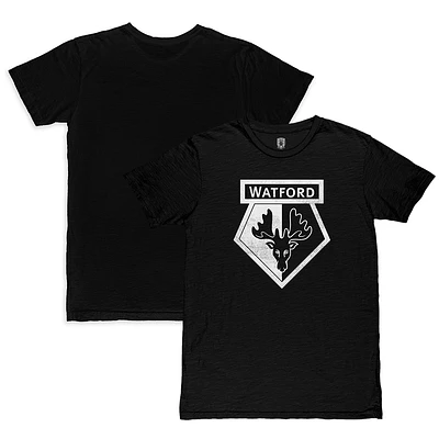 Men's 1863FC Black Watford Mono Crest Slub T-Shirt
