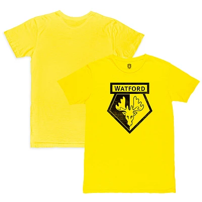 Men's 1863FC Yellow Watford Mono Crest Slub T-Shirt