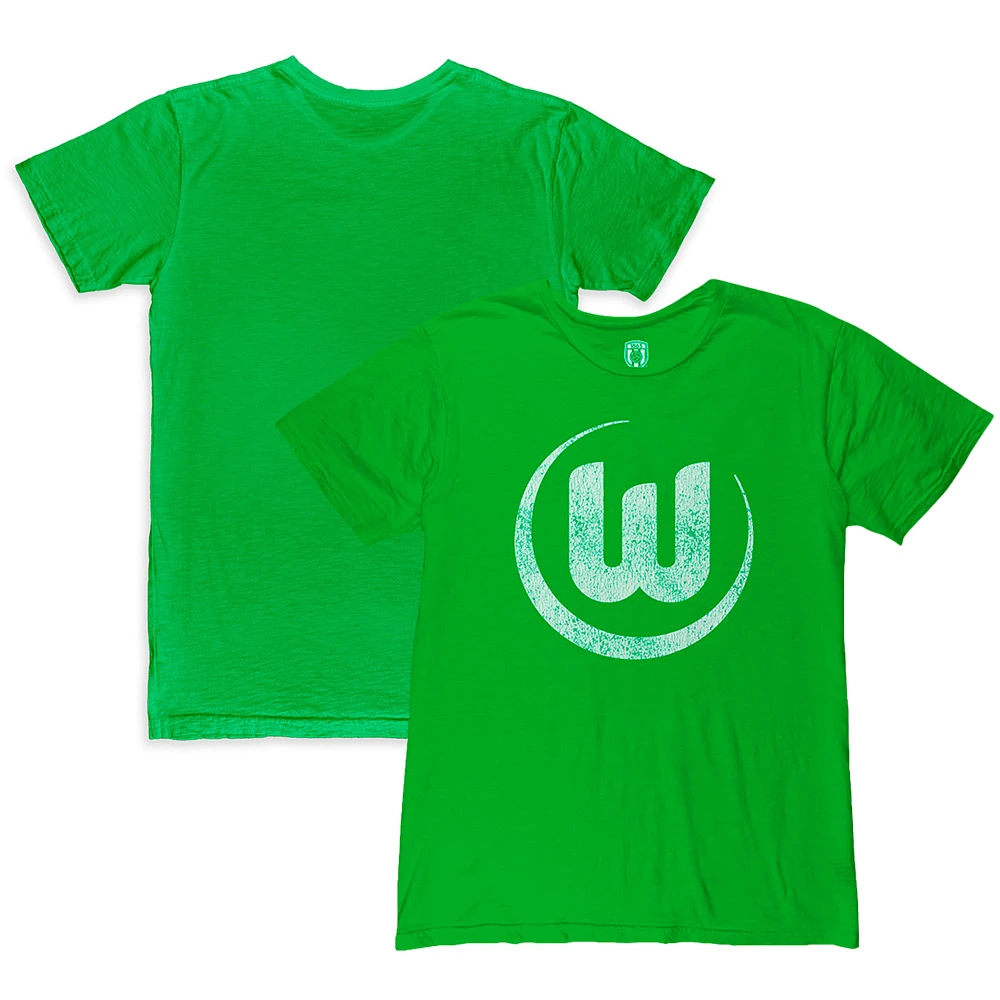 Men's 1863FC Neon Green VfL Wolfsburg Mono Crest Slub T-Shirt