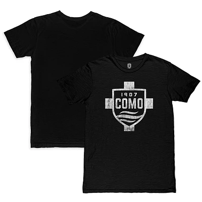Men's 1863FC Black Como 1907 Mono Crest Slub T-Shirt
