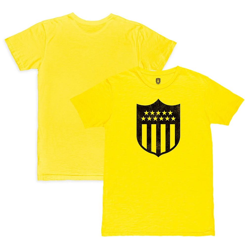 Men's 1863FC Yellow Club Atlético Peñarol Mono Crest Slub T-Shirt