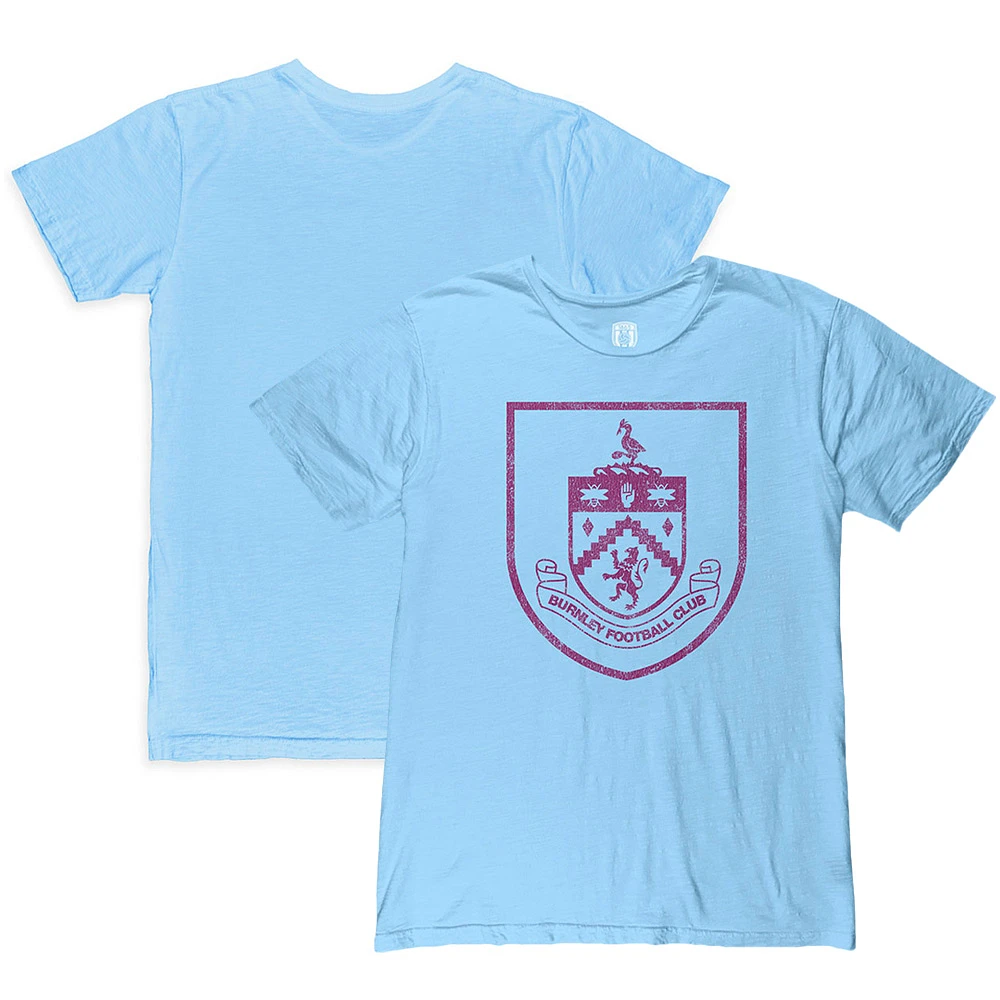 Men's 1863FC Light Blue Burnley Mono Crest Slub T-Shirt