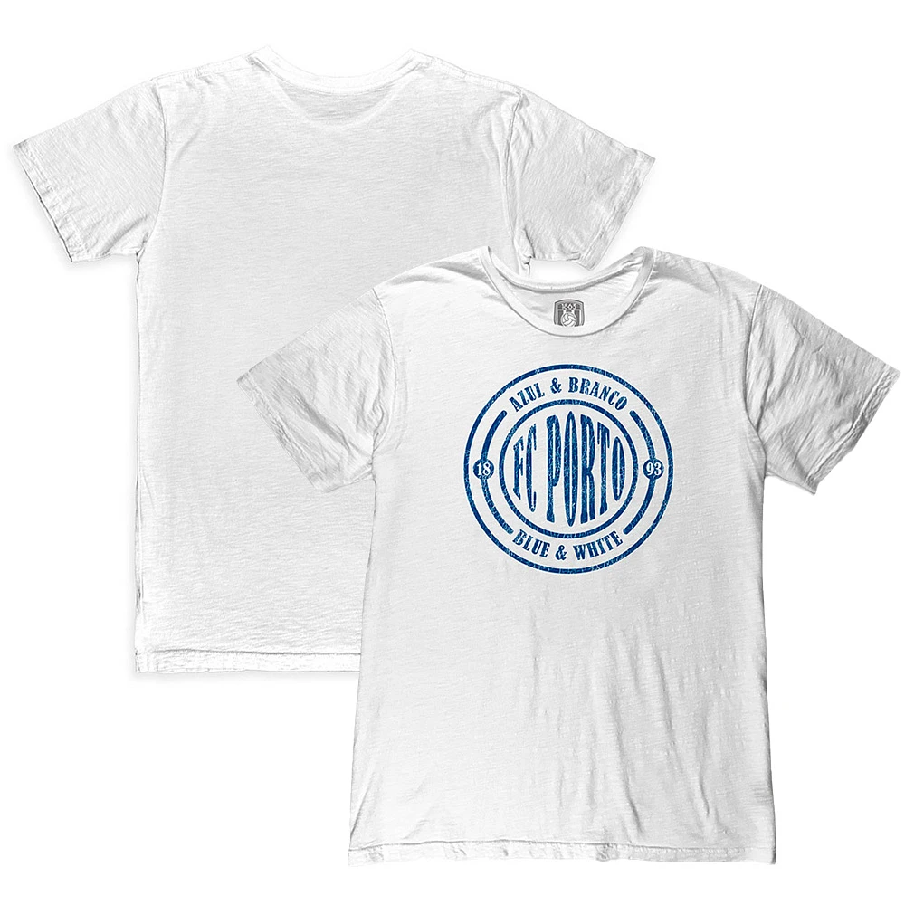 Men's 1863FC White FC Porto Mono Crest Slub T-Shirt