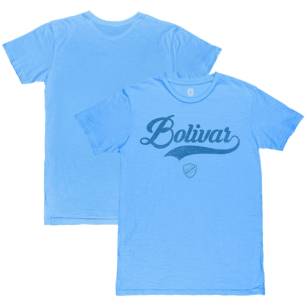 Men's 1863FC Light Blue Club Bolívar Script Slub T-Shirt