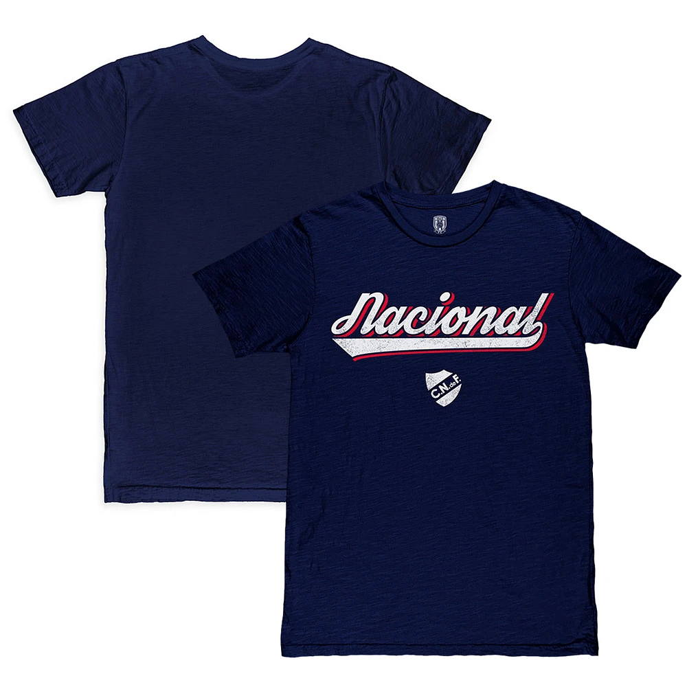 Men's 1863FC Navy Club Nacional de Football Script Slub T-Shirt