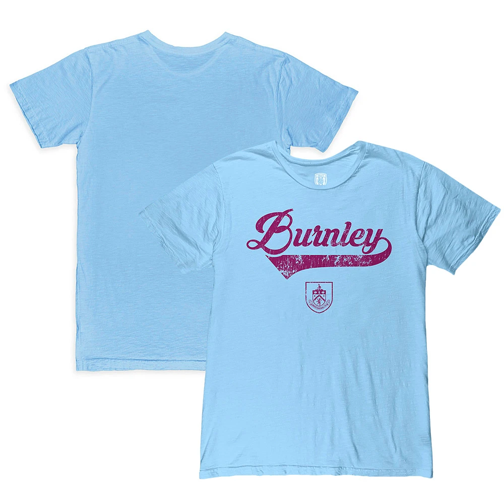 Men's 1863FC Light Blue Burnley Script Slub T-Shirt