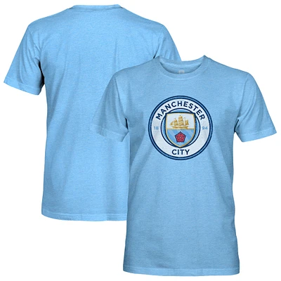 Men's 1863FC Sky Blue Manchester City Color Crest Twisted Tri-Blend Slub T-Shirt