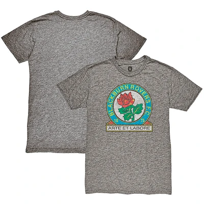 Men's 1863FC Heather Gray Blackburn Rovers Color Crest Twisted Tri-Blend Slub T-Shirt