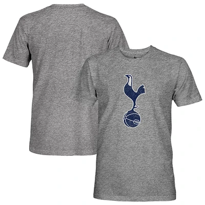 Men's 1863FC Heather Gray Tottenham Hotspur Color Crest Twisted Tri-Blend Slub T-Shirt