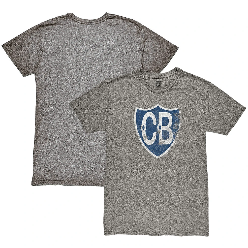 Men's 1863FC Heather Gray Club Bolívar Retro Crest Twisted Tri-Blend Slub T-Shirt