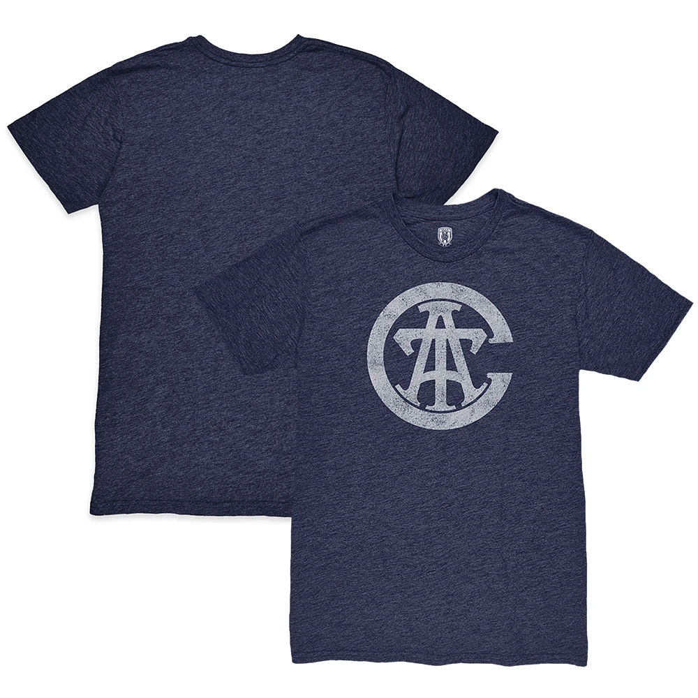 Men's 1863FC Heather Navy Club Atlético Talleres Retro Crest Twisted Tri-Blend Slub T-Shirt