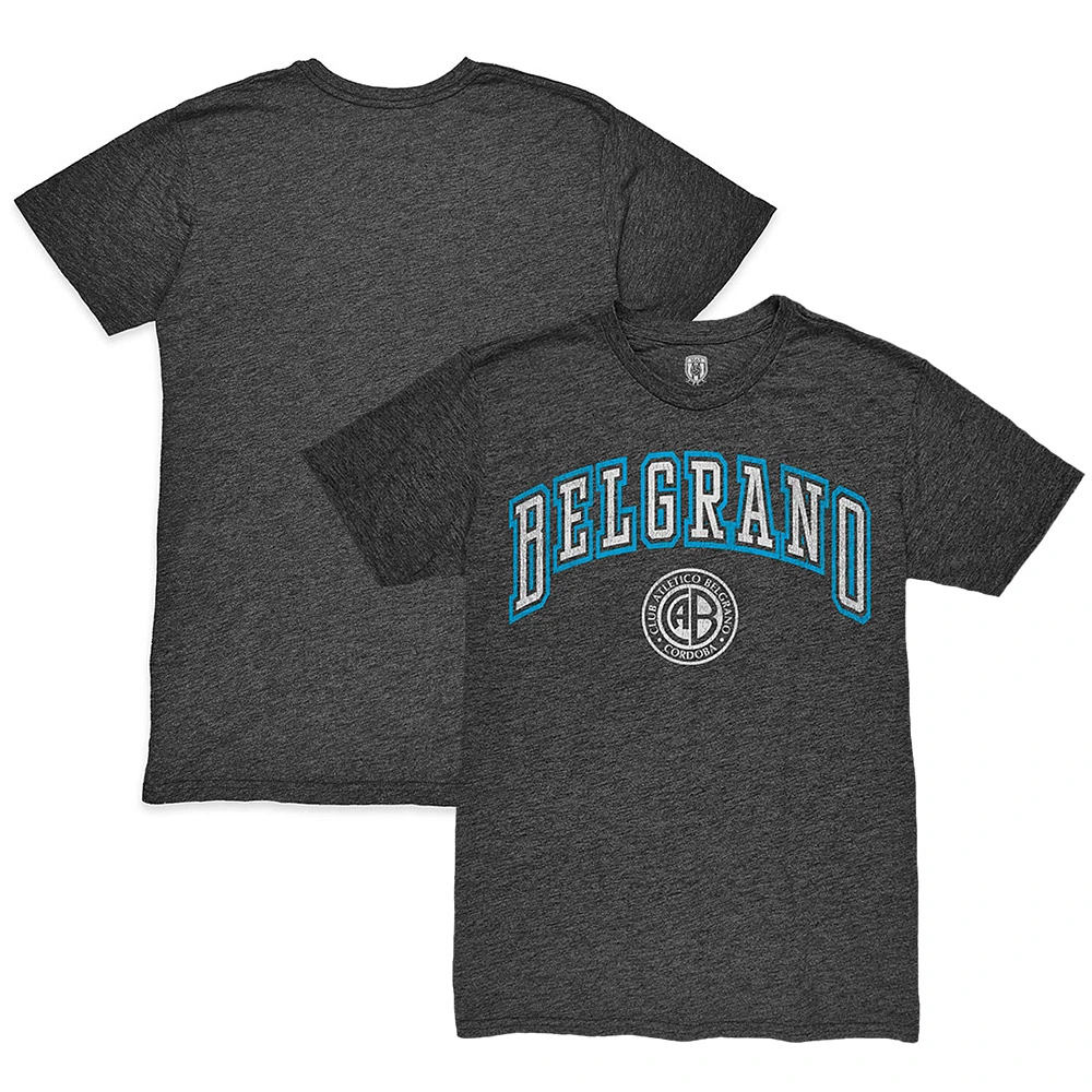 Men's 1863FC Heather Black Club Atletico Belgrano Wordmark Twisted Tri-Blend Slub T-Shirt