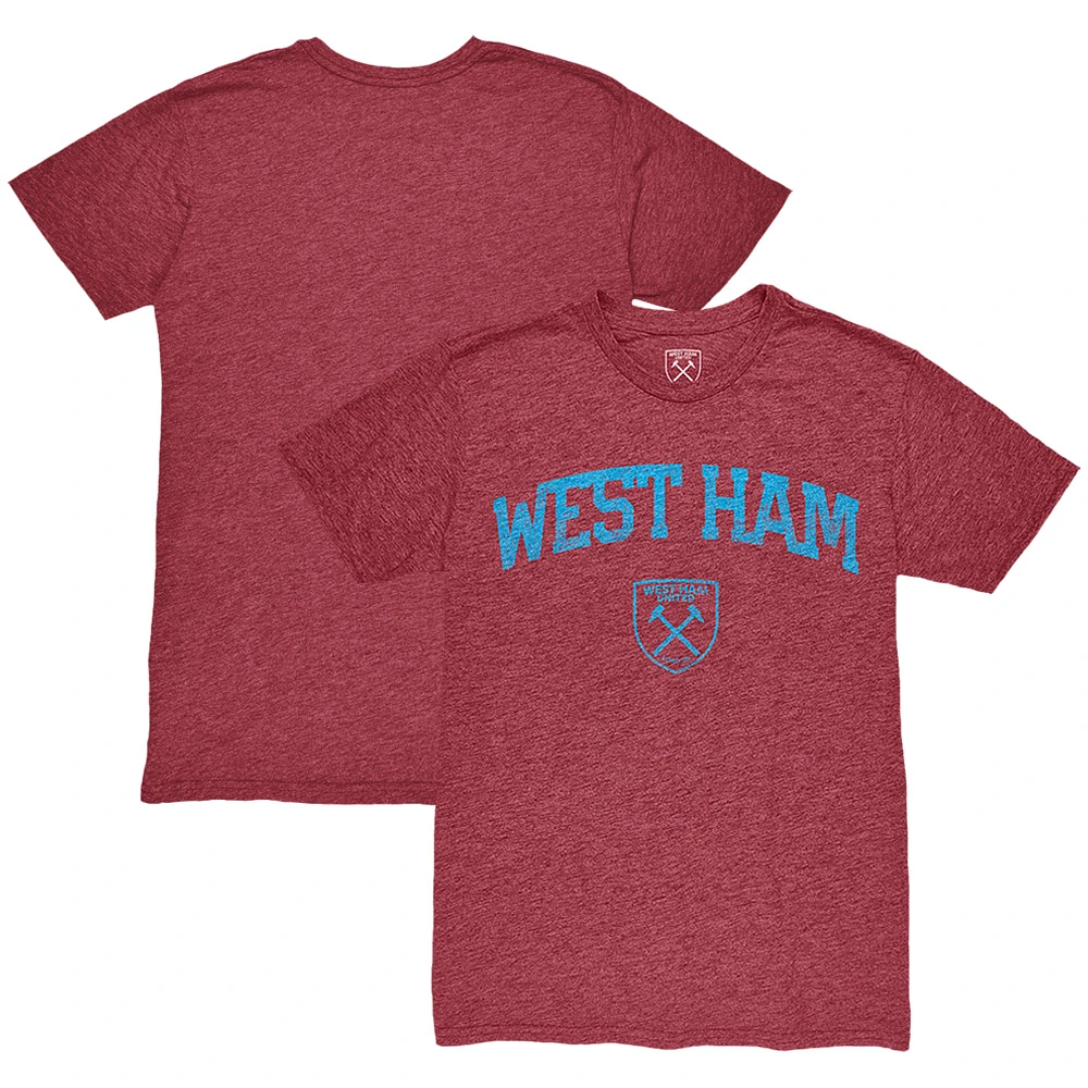 Men's 1863FC Claret West Ham United Wordmark Twisted Tri-Blend Slub T-Shirt