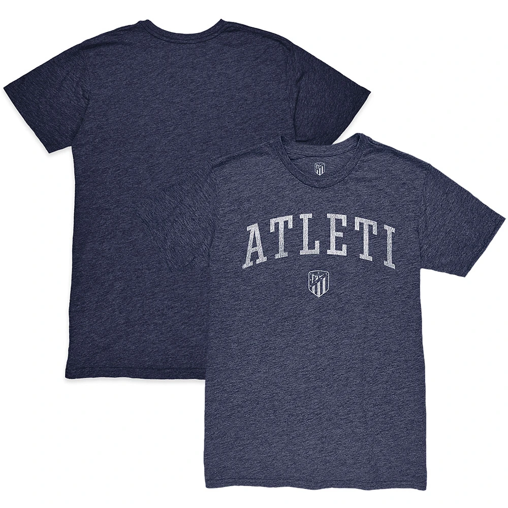 Men's 1863FC Heather Navy Atletico de Madrid Wordmark Twisted Tri-Blend Slub T-Shirt